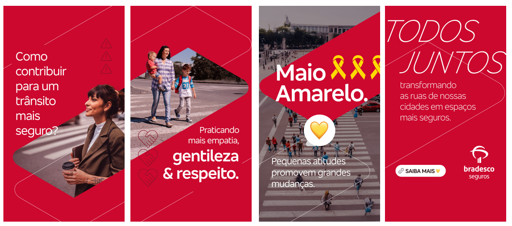 Bradesco Seguros promove conscientização no Maio Amarelo e mês do automóvel