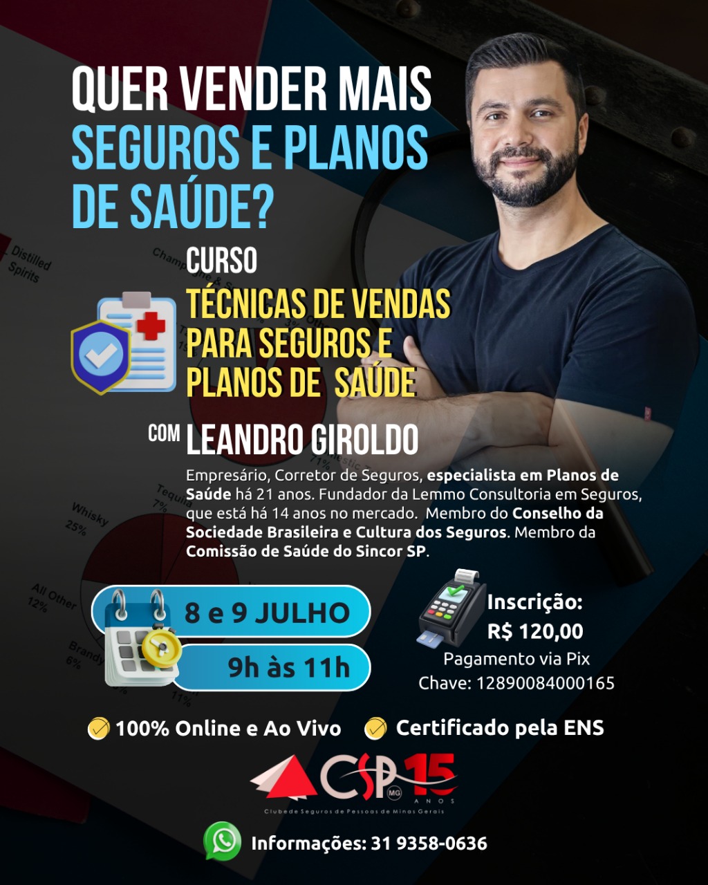 CSP-MG promove curso para alavancar vendas em seguros e planos de saúde