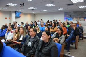 Auditório da Unidade São Paulo da ENS cheio durante a primeira Oficina de Negócios do Corretor de Seguros de 2025. - 1