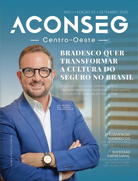 Leonardo Freitas, diretor da Bradesco Auto/RE, fala com exclusividade à Revista da Aconseg-CO sobre os desafios da disseminação da cultura do seguro no Brasil