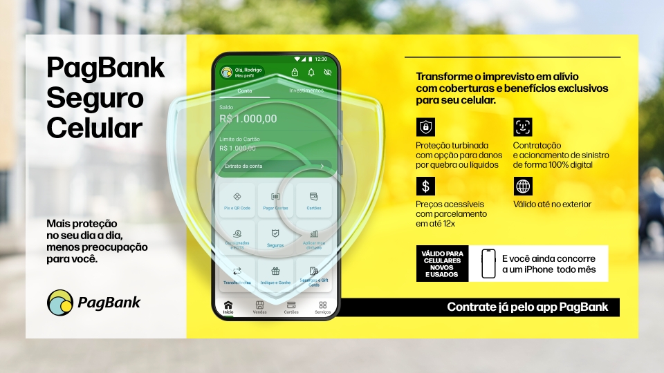 PagBank lança seguro para celular e fortalece oferta de proteção digital
