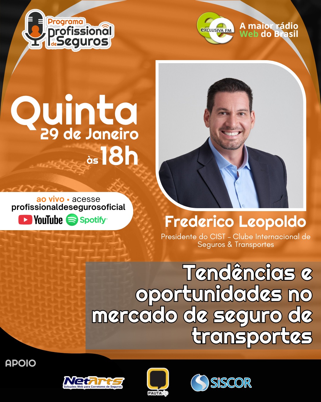 Programa Profissional de Seguros debaterá o mercado de seguros de transportes