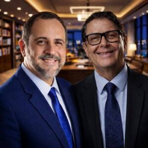 Adalber Alencar, diretor comercial da BVIX Seguradora (E) e Edson Calheiros, presidente da BVIX Seguradora – Foto: Divulgação